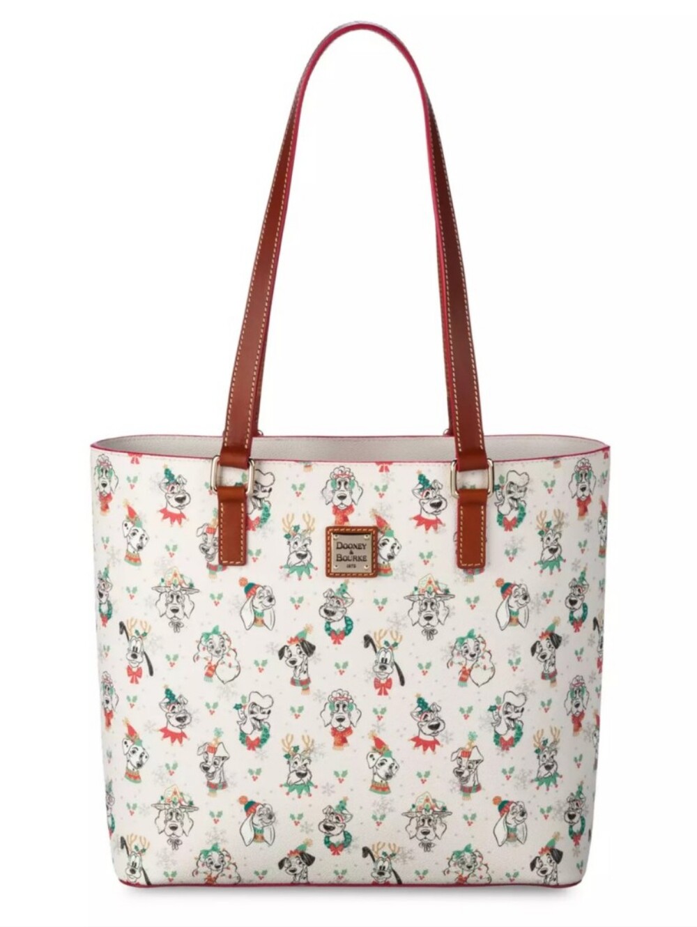 NWOT [Dooney & Bourke x Disney] Disney Dogs "Santa Paws" Tote Bag, Glitter